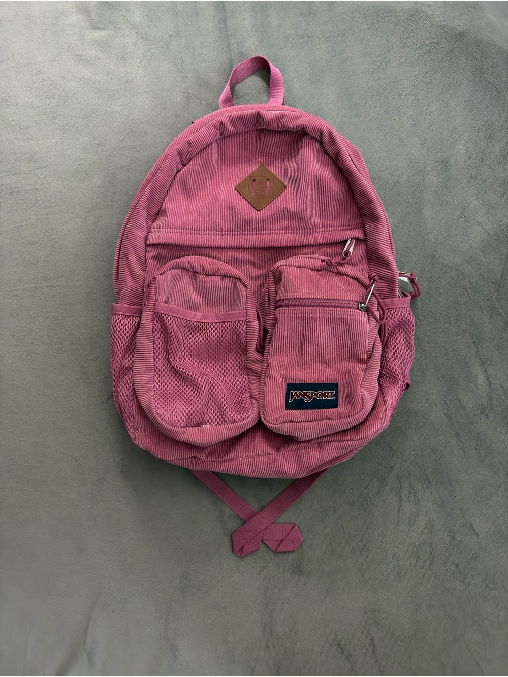 Jansport Pink Corduroy Pocket Backpack